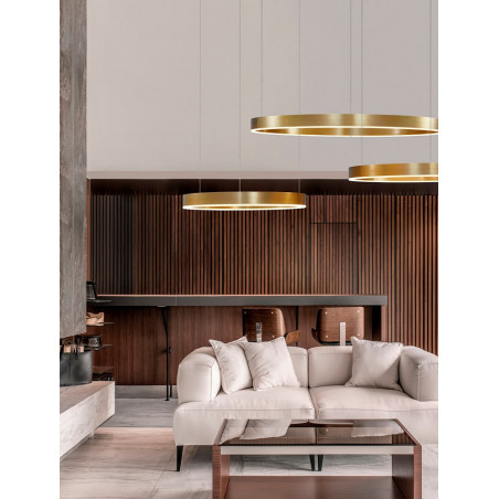 Lampa wisząca Gemma LED | Złota, nowoczesna | Decolab24