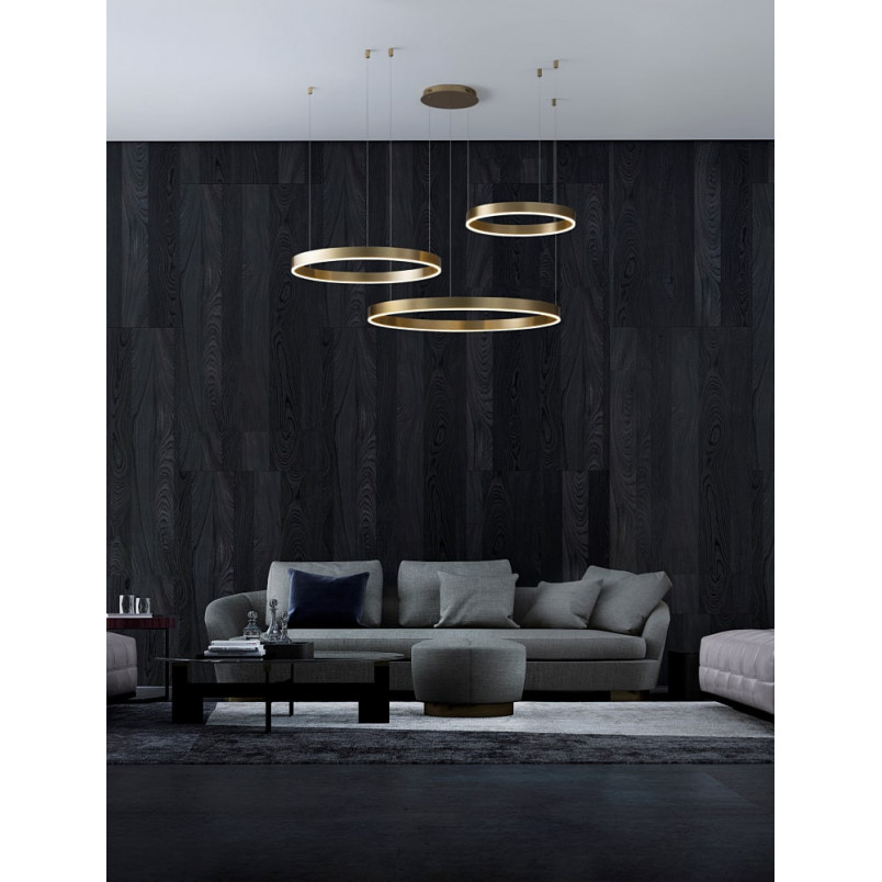 Lampa wisząca Gemma LED | Złota, nowoczesna | Decolab24
