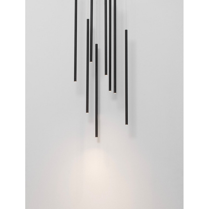 Lampa wisząca LED Simple - czarna, 40cm | Decolab24