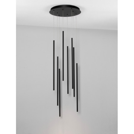 Lampa wisząca LED Simple - czarna, 40cm | Decolab24