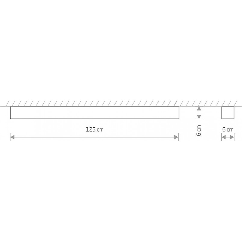 Plafon LED Soft 120x6cm grafitowy - Nowodvorski | Minimalistyczny