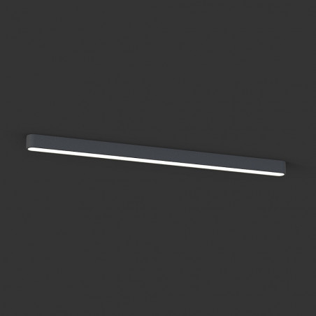 Plafon LED Soft 120x6cm grafitowy - Nowodvorski | Minimalistyczny