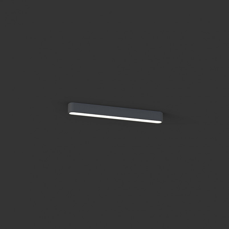 Plafon LED Soft 60x6cm Grafitowy | Nowodvorski