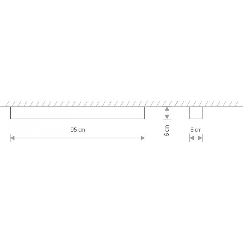 Plafon LED Soft 90x6cm Grafitowy | Nowodvorski - Minimalizm