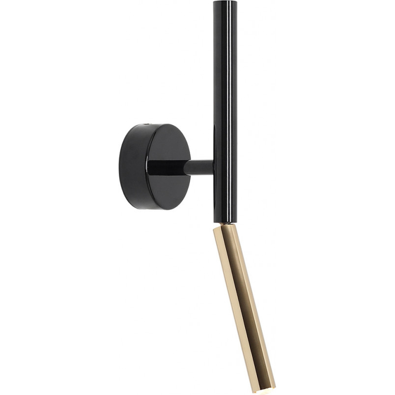 Kinkiet minimalistyczny Stick czarny/złoty Aldex | Regulowany