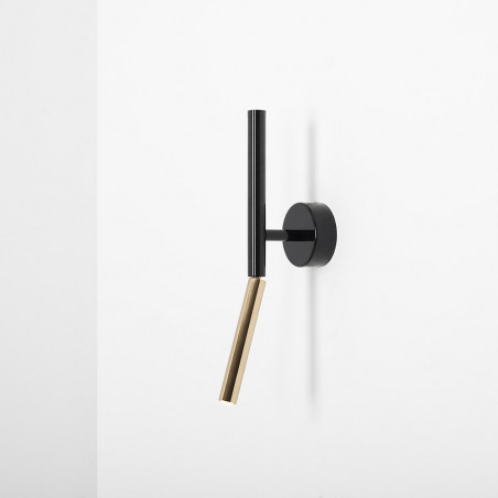 Kinkiet minimalistyczny Stick czarny/złoty Aldex | Regulowany