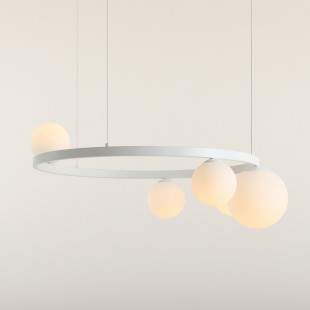 Lampa Wisząca Garda Black Ring V - Aldex | Białe Kule