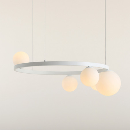 Lampa Wisząca Garda Black Ring V - Aldex | Białe Kule