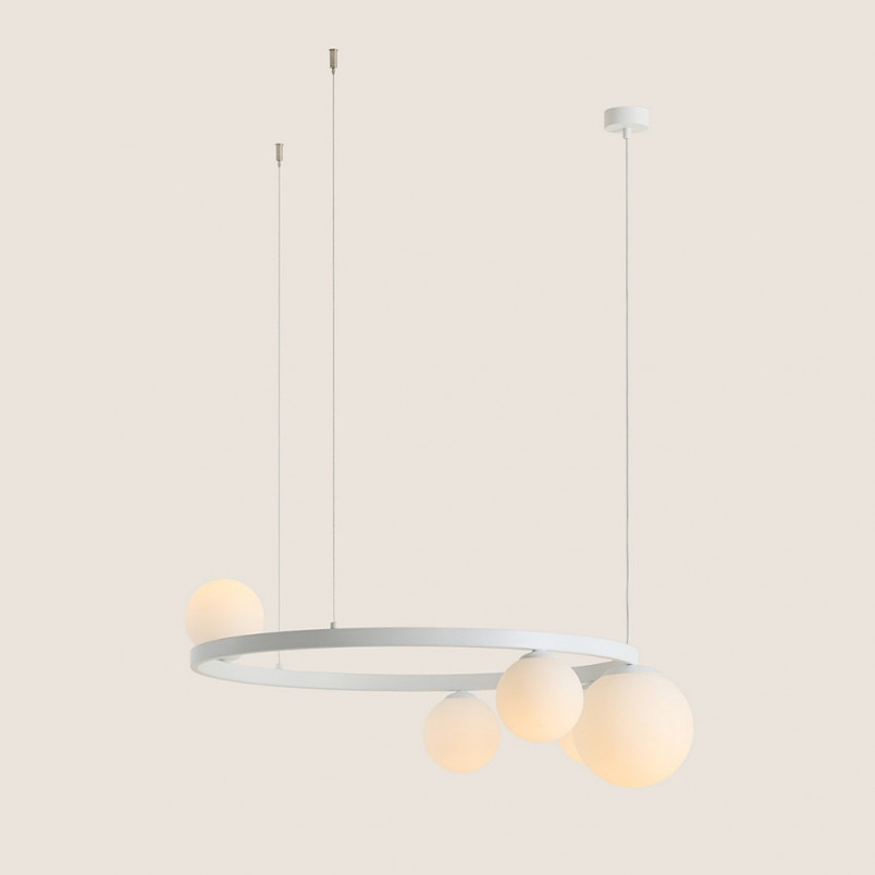Lampa Wisząca Garda Black Ring V - Aldex | Białe Kule