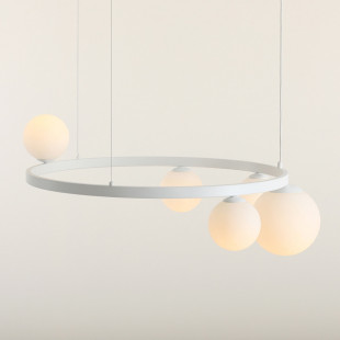 Lampa Wisząca Garda Black Ring V - Aldex | Białe Kule