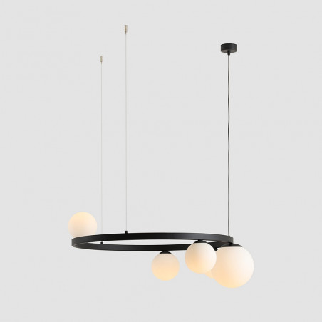 Lampa Wisząca Garda Black Ring V - Aldex | Szklane Kule