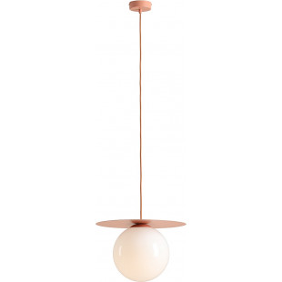 Lampa wisząca Loop biała/koral Aldex | Szkło, E27