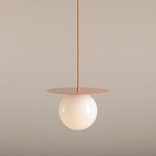 Lampa wisząca Loop biała/koral Aldex | Szkło, E27