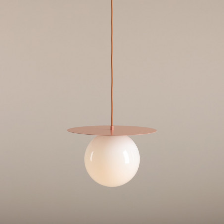 Lampa wisząca Loop biała/koral Aldex | Szkło, E27