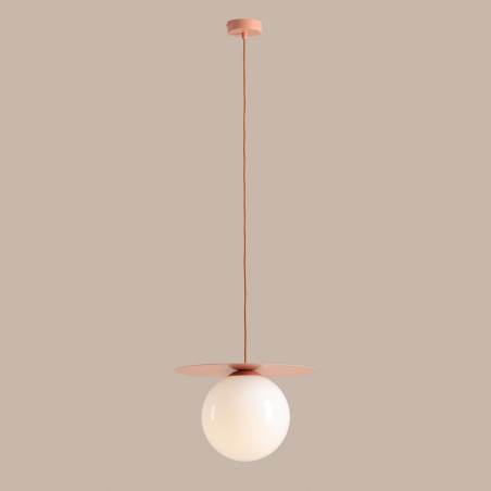 Lampa wisząca Loop biała/koral Aldex | Szkło, E27