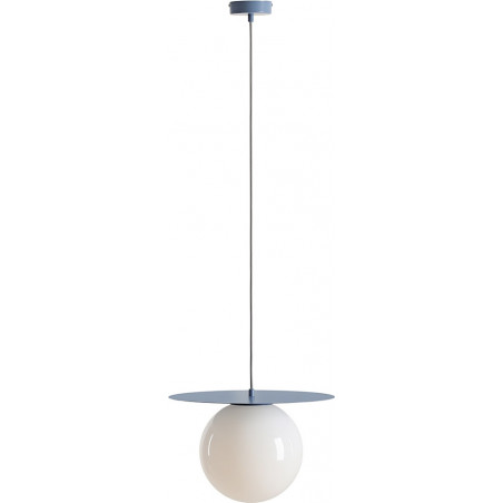 Lampa Loop Aldex - Szklana kula 40cm | Biały/Niebieski