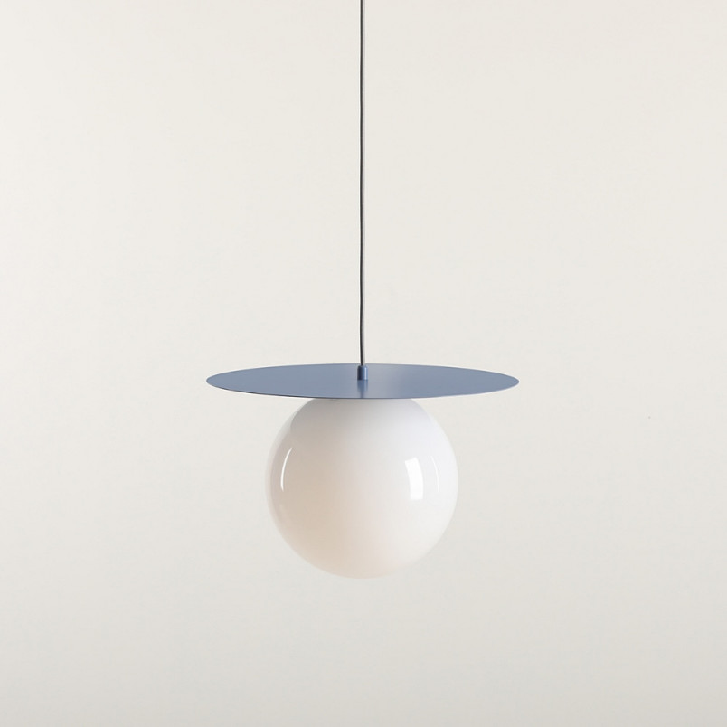 Lampa Loop Aldex - Szklana kula 40cm | Biały/Niebieski