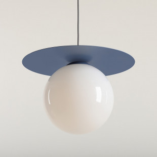 Lampa Loop Aldex - Szklana kula 40cm | Biały/Niebieski