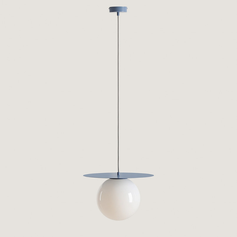 Lampa Loop Aldex - Szklana kula 40cm | Biały/Niebieski