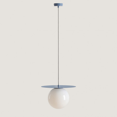 Lampa Loop Aldex - Szklana kula 40cm | Biały/Niebieski