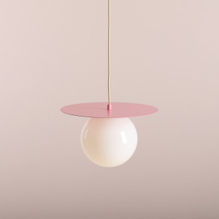 Lampa wisząca Loop biała/różowa - Aldex | Elegancki design