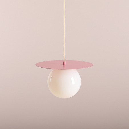 Lampa wisząca Loop biała/różowa - Aldex | Elegancki design