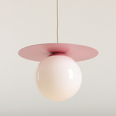 Lampa wisząca Loop biała/różowa - Aldex | Elegancki design