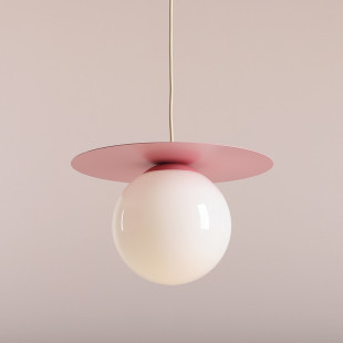 Lampa wisząca Loop biała/różowa - Aldex | Elegancki design