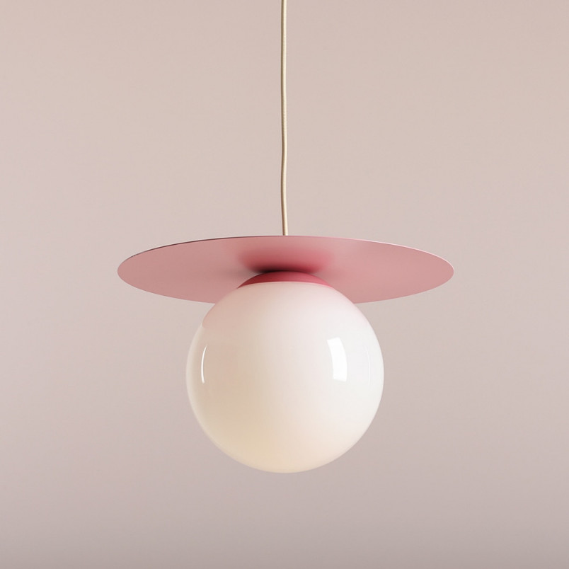 Lampa wisząca Loop biała/różowa - Aldex | Elegancki design