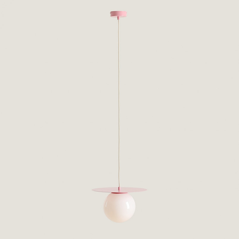 Lampa wisząca Loop biała/różowa - Aldex | Elegancki design