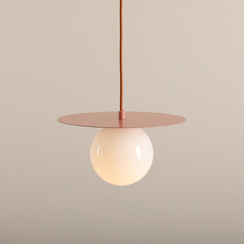 Lampa wisząca Loop biała/koral Aldex | Elegancki design