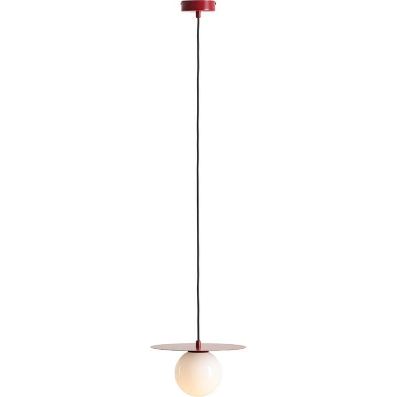 Lampa Loop Aldex: Szklana kula 28cm - Biały/Czerwony | Sklep z Lampami