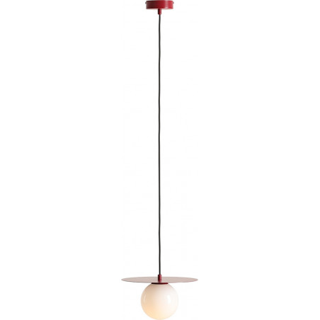 Lampa Loop Aldex: Szklana kula 28cm - Biały/Czerwony | Sklep z Lampami