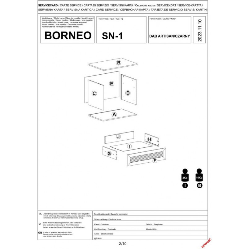 Szafka nocna Boho Borneo Halmar | Styl i Funkcjonalność