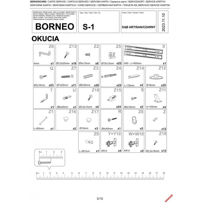 Szafa Boho Borneo Halmar | 80x200cm | Dąb Aristan
