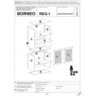 Regał zamykany Boho Borneo | Halmar - Styl i Funkcjonalność