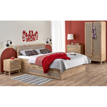 Łóżko Borneo 160x200 Halmar: Boho styl z pojemnikiem | Sklep mebli