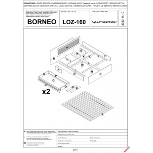 Łóżko Borneo 160x200 Halmar: Boho styl z pojemnikiem | Sklep mebli