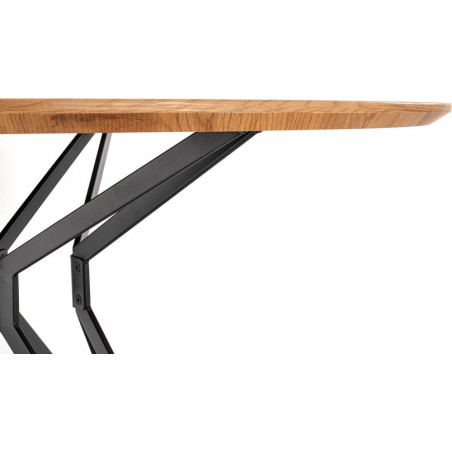 Stół okrągły loft Pixel 120cm Halmar - Dąb złoty