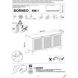 Komoda Boho Borneo 160x40 Halmar | Styl i Funkcjonalność
