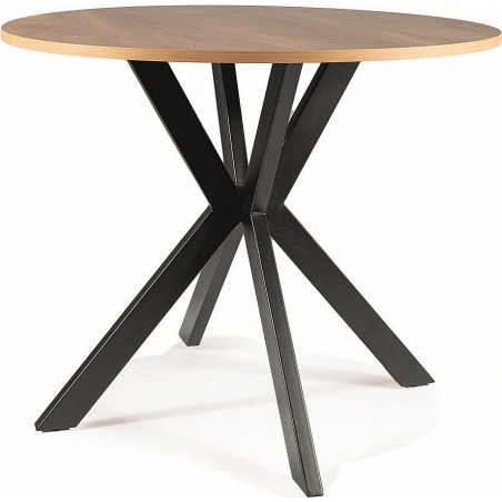 Stół okrągły loft Talia II 90cm Signal - Dąb/Czarny