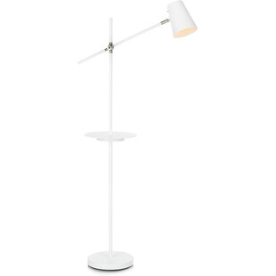Lampa podłogowa ze stolikiem i USB Linear Biała marki Markslojd