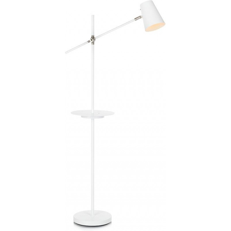 Lampa podłogowa Linear biała Markslojd - Stolik i USB
