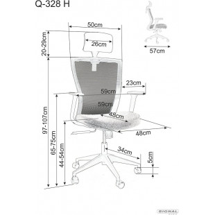 Fotel biurowy Signal Q-328H czarno-zielony - Komfort i Ergonomia