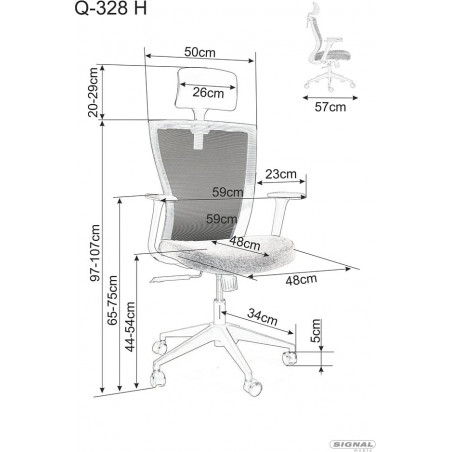 Fotel biurowy Signal Q-328H czarno-zielony - Komfort i Ergonomia