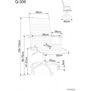 Fotel Gabinetowy Q-306 Czarny Signal - Komfort i Styl