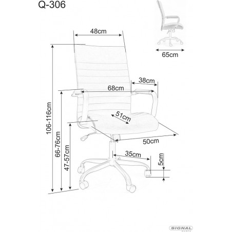 Fotel Gabinetowy Q-306 Czarny Signal - Komfort i Styl