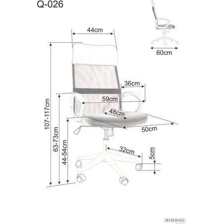 Fotel biurowy Signal Q-026 szary - Komfort i ergonomia