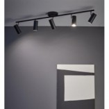 Lampa sufitowa Barcelona V czarna | 5 Reflektorów Markslojd