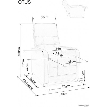 Fotel rozkładany Otus Brego - Signal | Komfort i styl